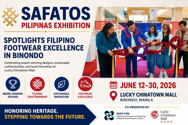 The SAFATOS Pilipinas Exhibition celebrated award-winning Filipino footwear designs, sustainable craftsmanship, and local innovation at Lucky Chinatown Mall in Binondo.