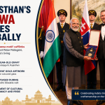 Prime Minister Narendra Modi showcased Rajasthan’s centuries-old Thewa art by gifting Thewa motif cufflinks to Slovakia’s president, spotlighting India’s living craft heritage.