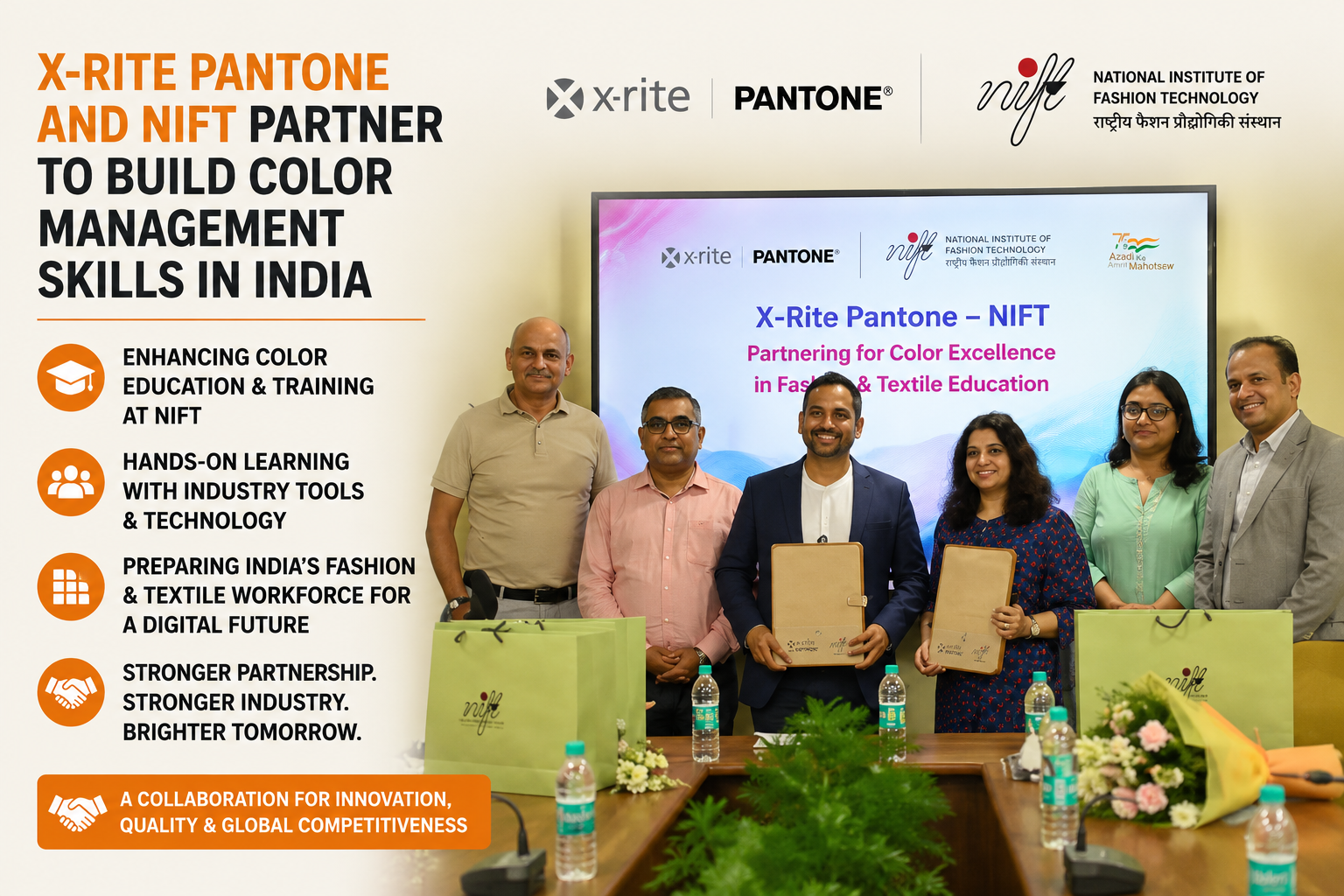 X-Rite Pantone and NIFT have partnered to build advanced color management skills for India’s