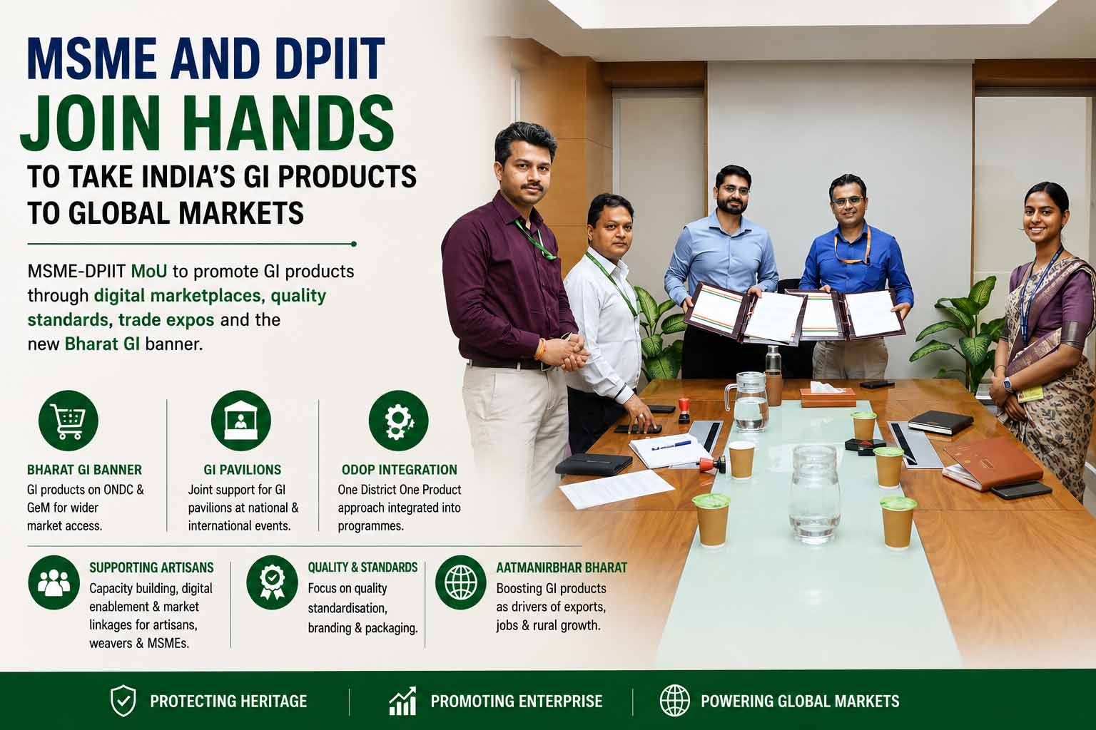 MSME and DPIIT Join Hands to Take India’s GI Products to Global Markets