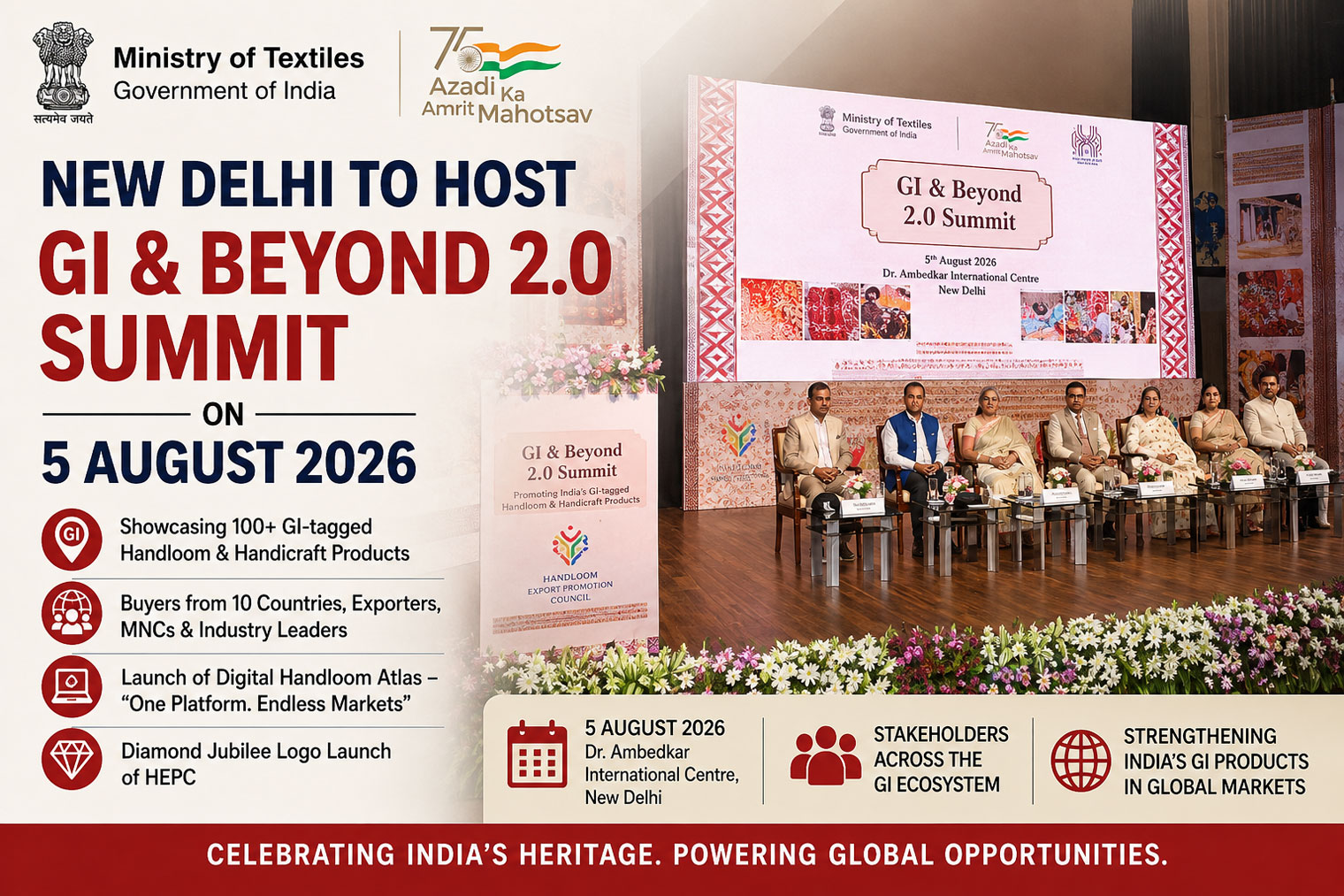 GI & Beyond 2.0 Summit Showcases India’s Handloom Heritage to Global Markets