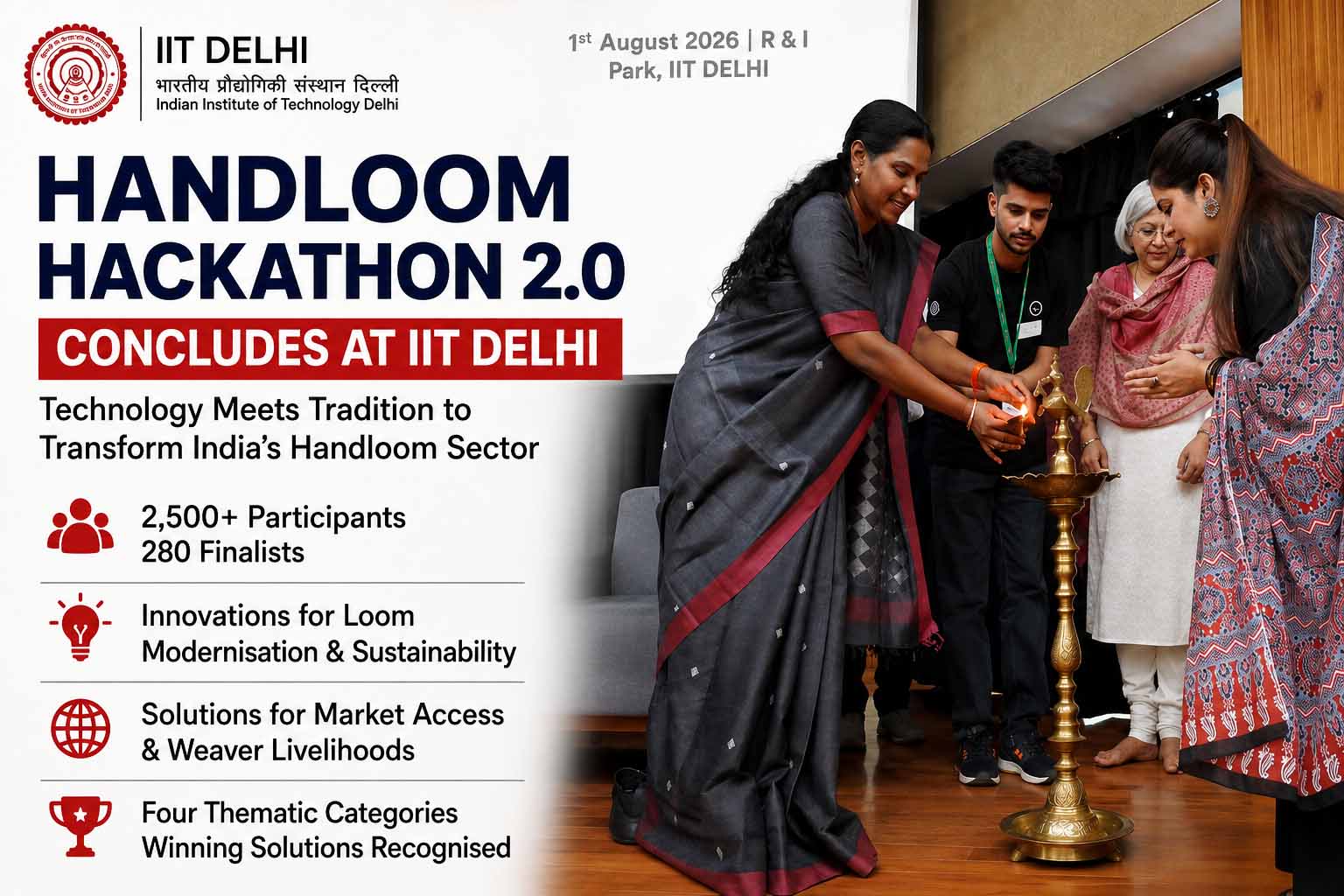 Handloom Hackathon 2.0 Concludes at IIT Delhi